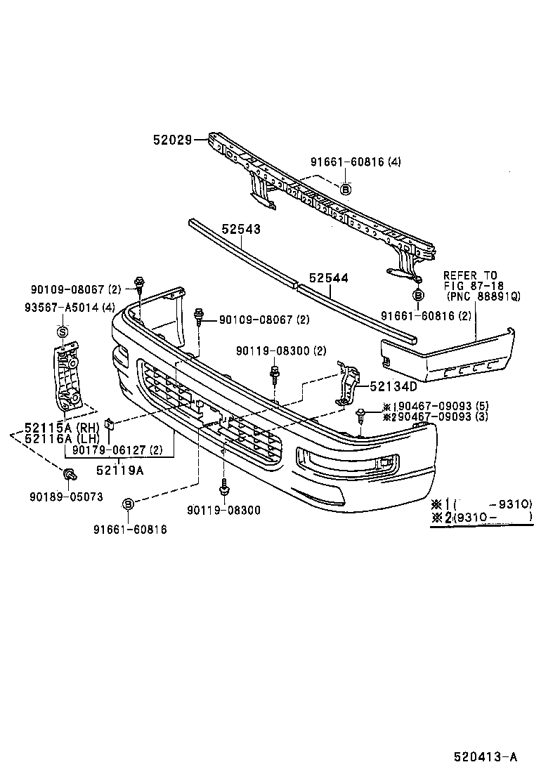52029-28030 REINFORCEMENT SUB-ASSY, FRONT BUMPER, UPPER product image
