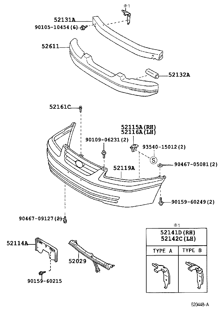 52128-33010-B0 COVER, FRONT BUMPER HOLE, LH product image