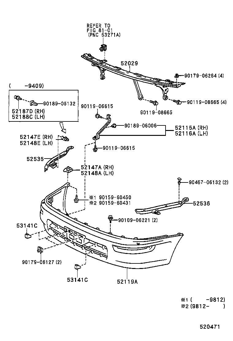 53141-12090 GARNISH, RADIATOR GRILLE product image
