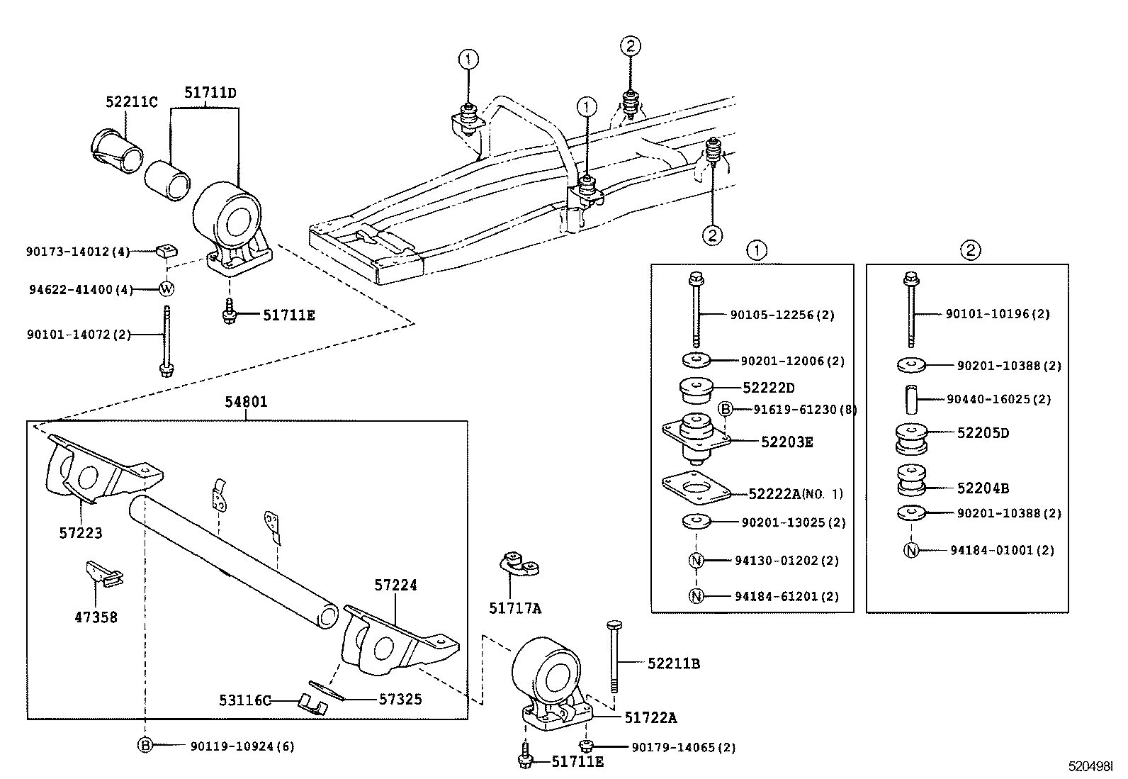 51701-37130 BRACKET, CAB FRONT MOUNTING product image