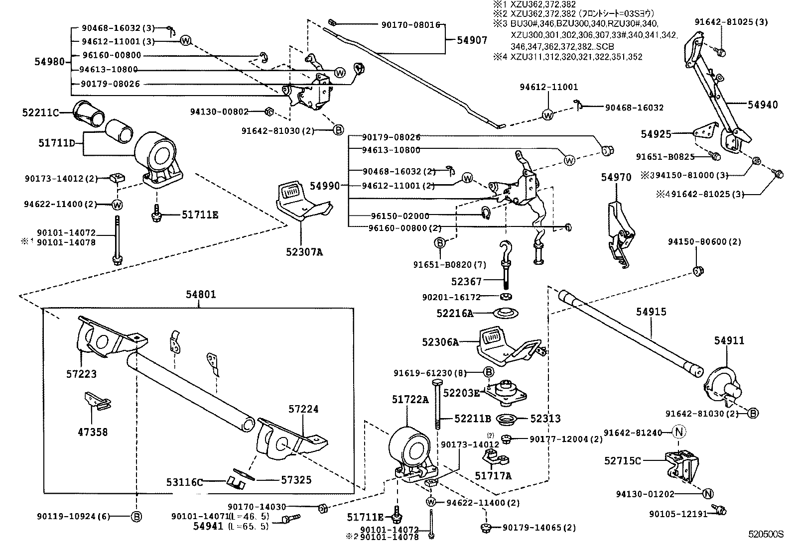51701-37130 BRACKET, CAB FRONT MOUNTING product image