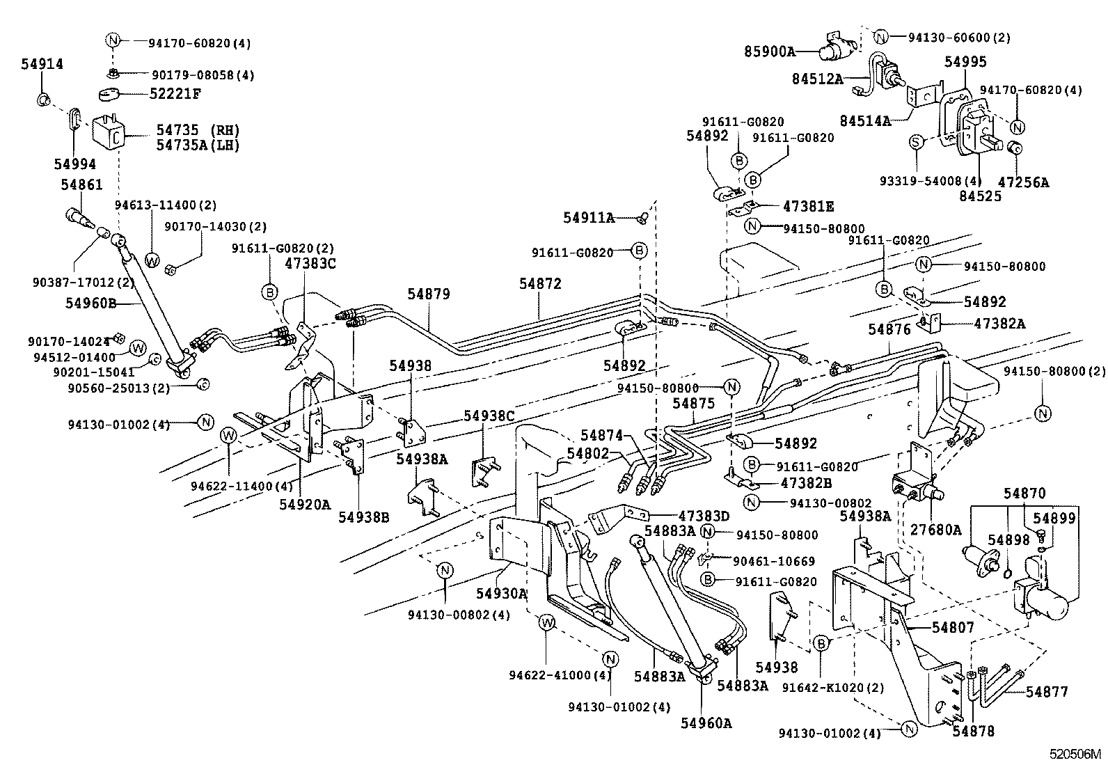 51701-37130 BRACKET, CAB FRONT MOUNTING product image