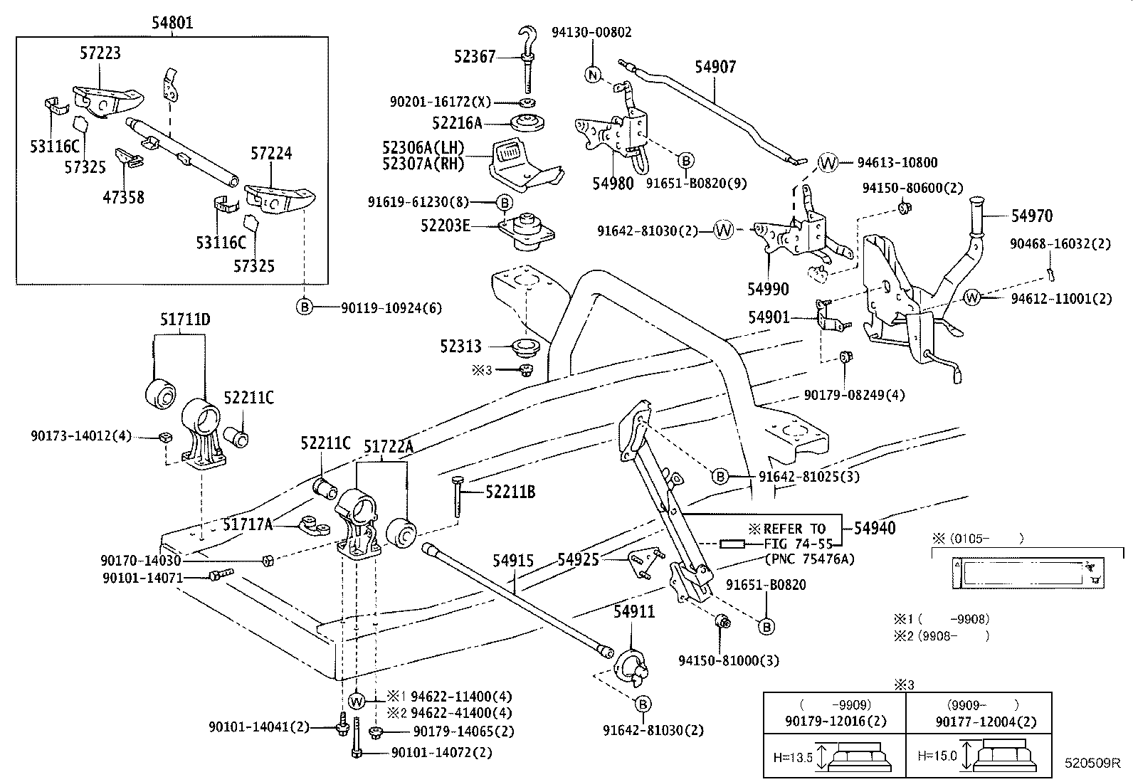 51702-37190 BRACKET SUB-ASSY, CAB FRONT MOUNTING, LH product image