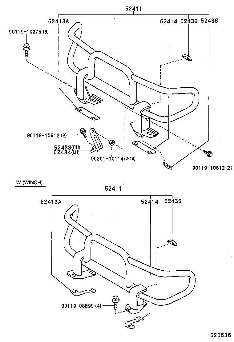 52140-60080 BRACKET ASSY, FRONT BUMPER SIDE MOUNTING, LH product image