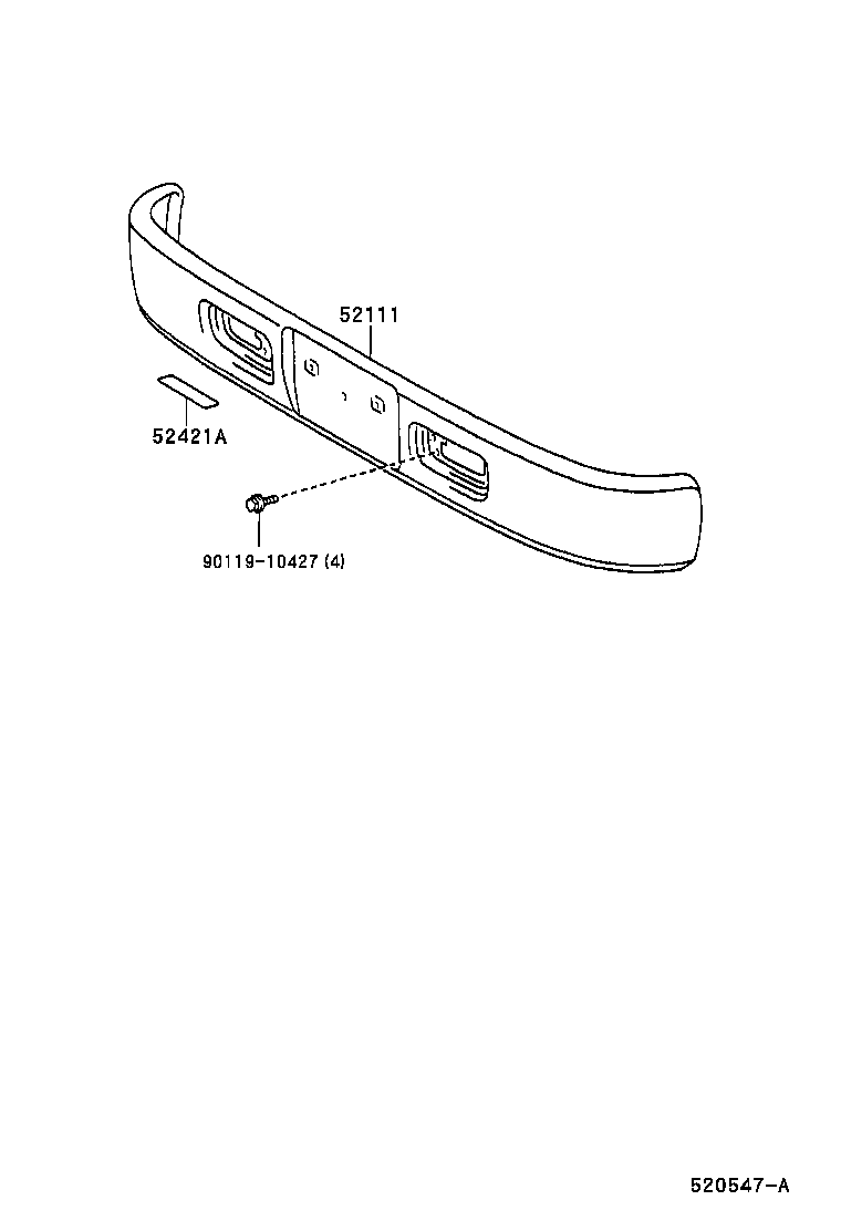 52421-37010 PAD, FRONT BUMPER product image