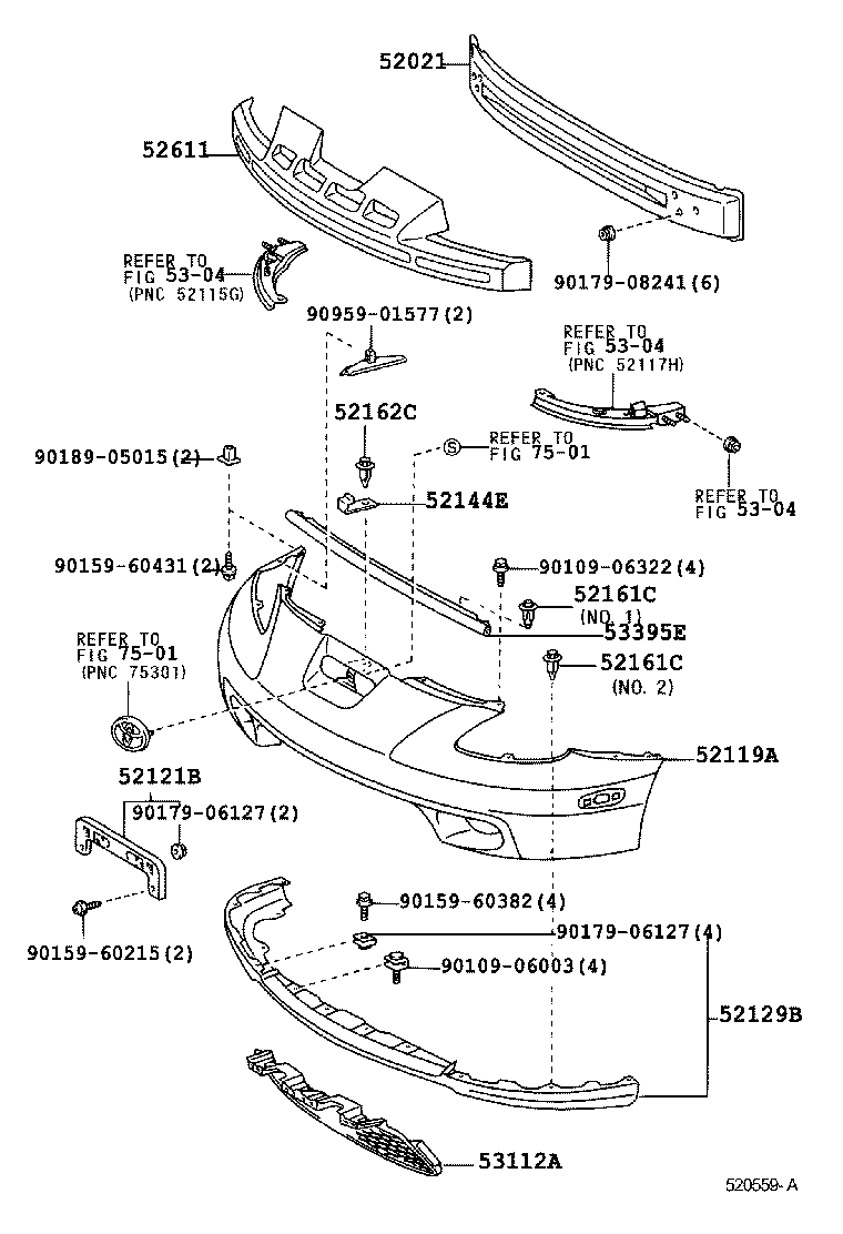 52021-20260 REINFORCEMENT SUB-ASSY, FRONT BUMPER product image