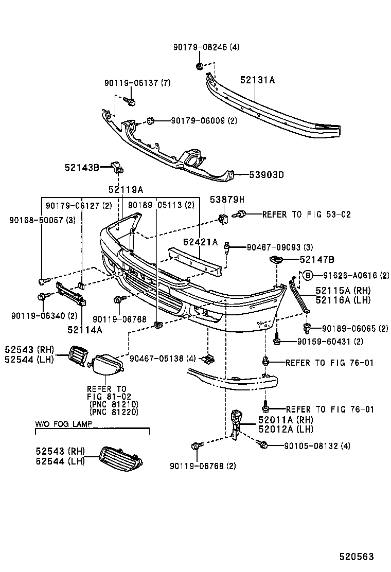 52129-12040 COVER, FRONT BUMPER, LOWER product image