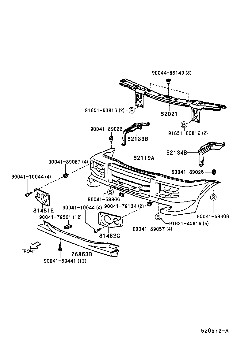 52127-87402 COVER, FRONT BUMPER HOLE, RH product image