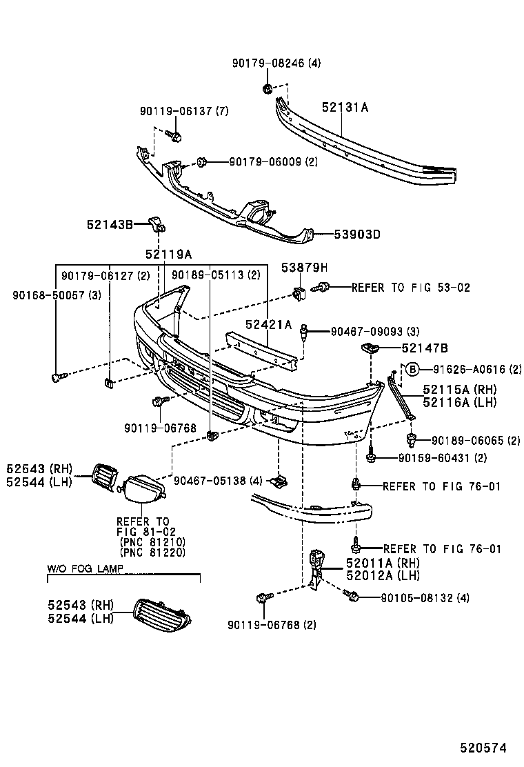 53879-02010 RETAINER, FRONT FENDER LINER product image