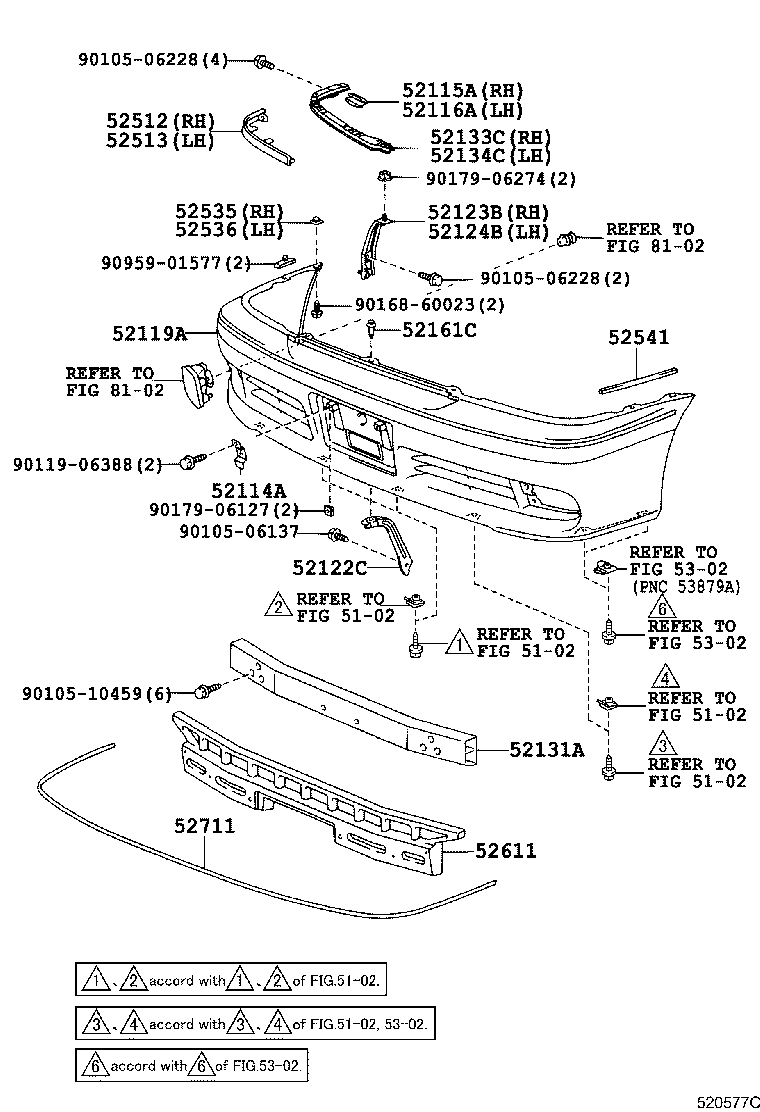 52124-30130 PLATE, FRONT BUMPER REINFORCEMENT, LH product image
