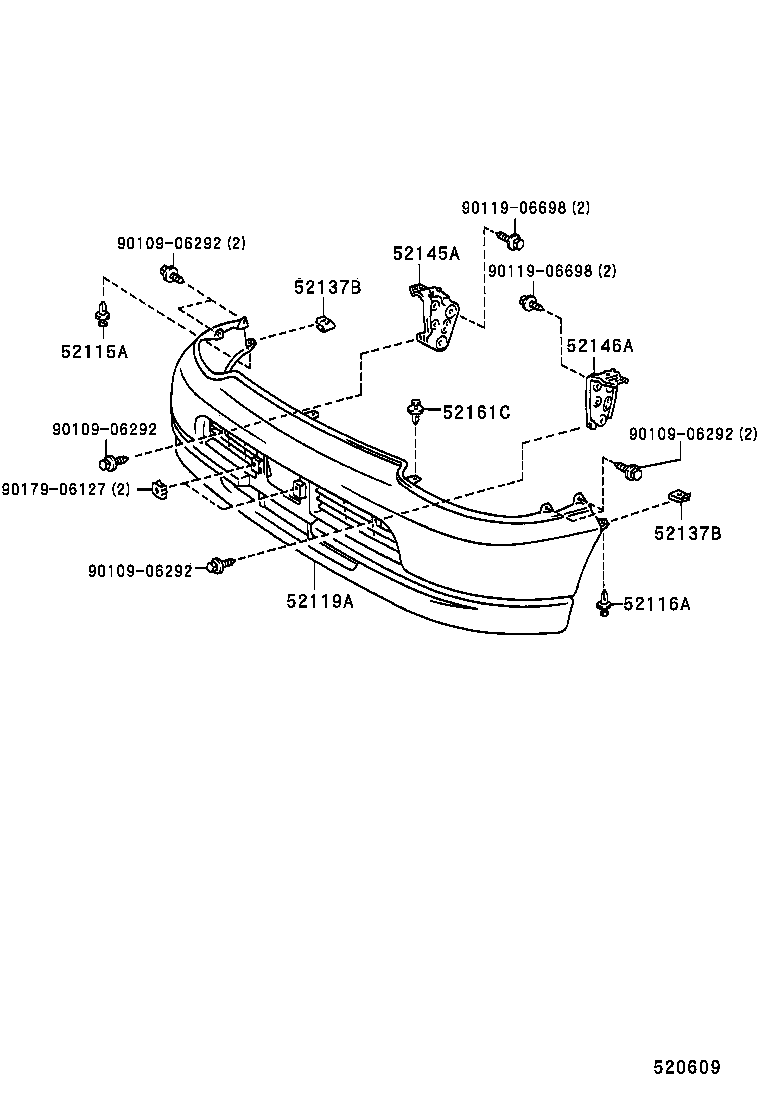 90467-09227 SUPPORT, FRONT BUMPER SIDE, RH product image