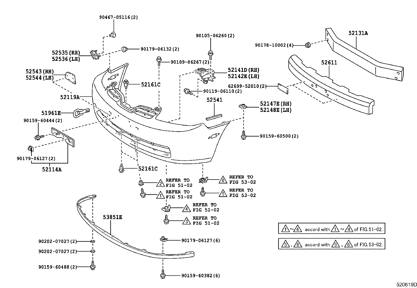 52131-47010 REINFORCEMENT, FRONT BUMPER product image