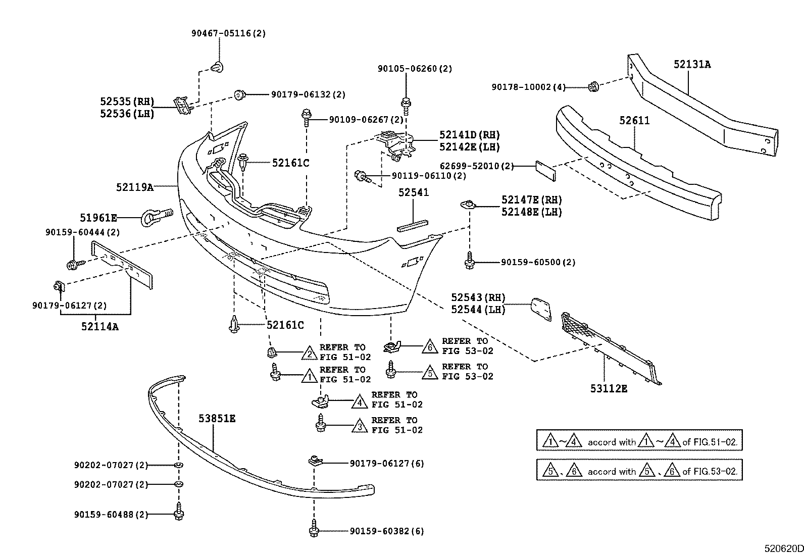 52114-47010 BRACKET, FRONT BUMPER EXTENSION MOUNTING product image
