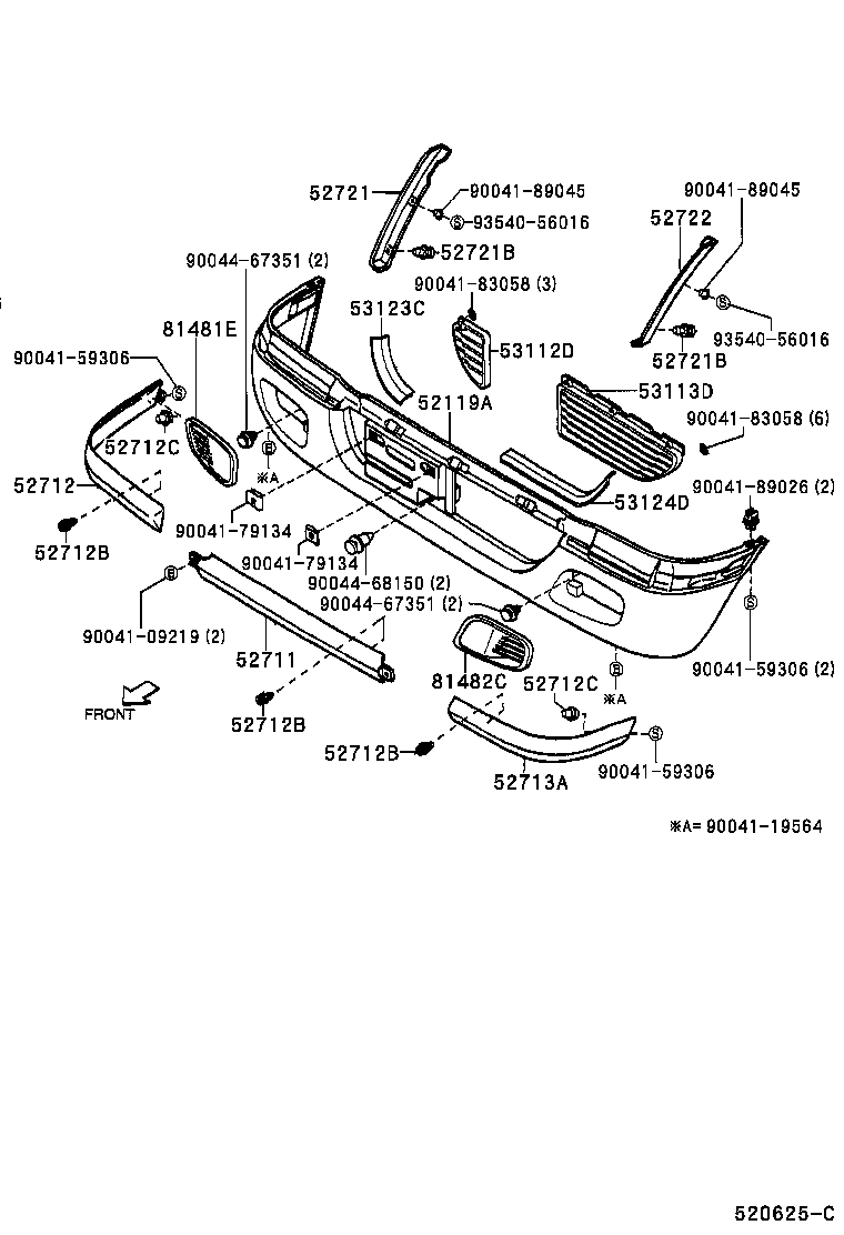 81481-97403 COVER, FOG LAMP, RH product image