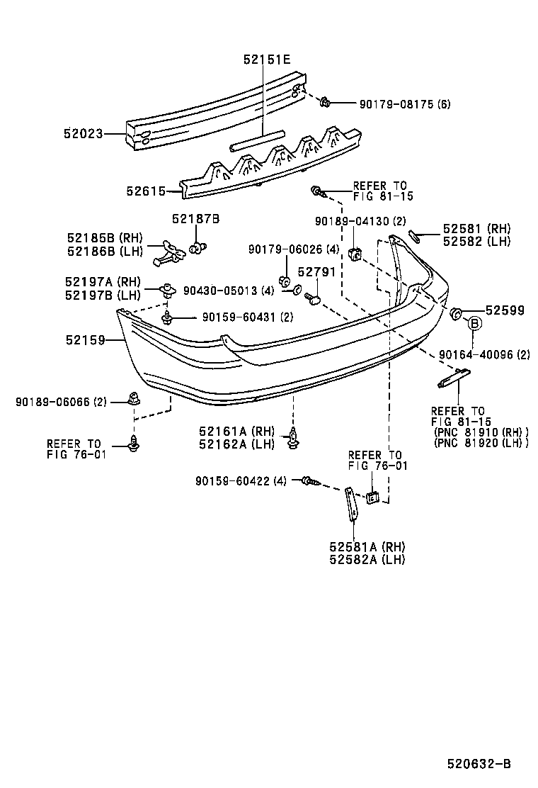 52171-48040 REINFORCEMENT SUB-ASSY, REAR BUMPER product image