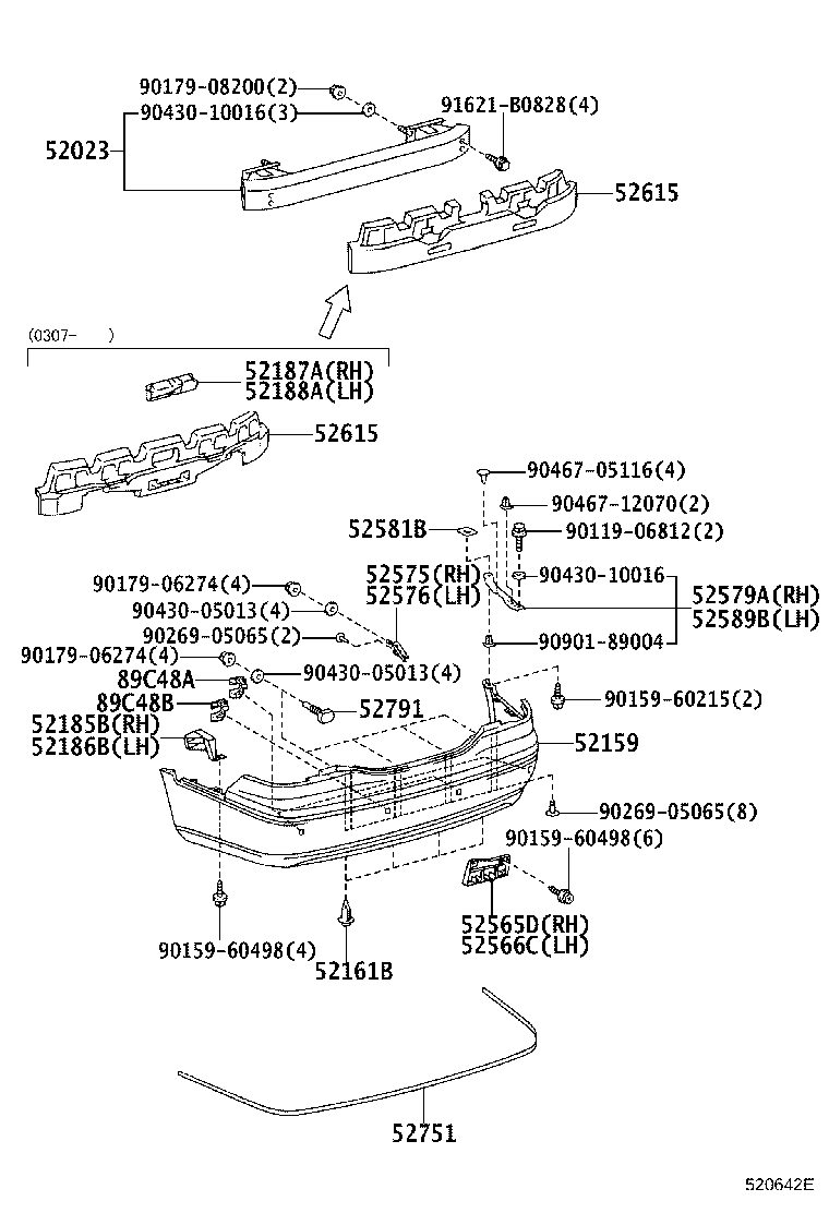 52023-50050 REINFORCEMENT SUB-ASSY, REAR BUMPER product image