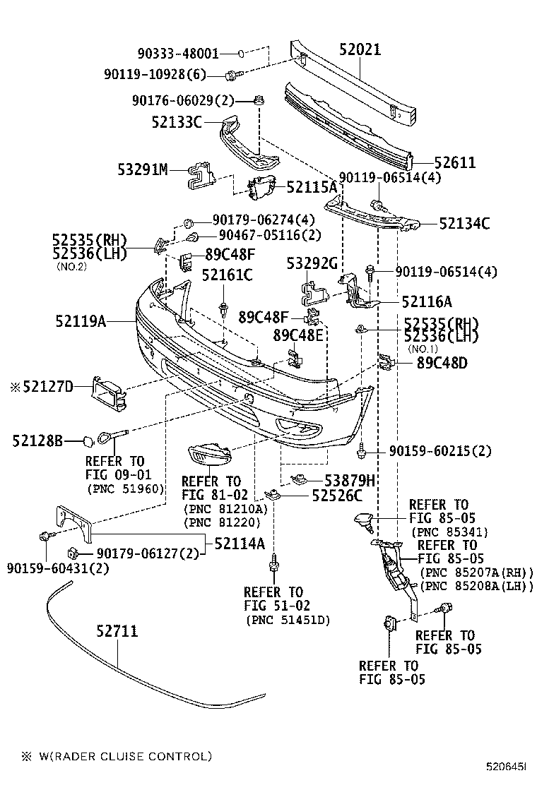 Toyota 52131-50050 REINFORCEMENT SUB-ASSY, FRONT BUMPER