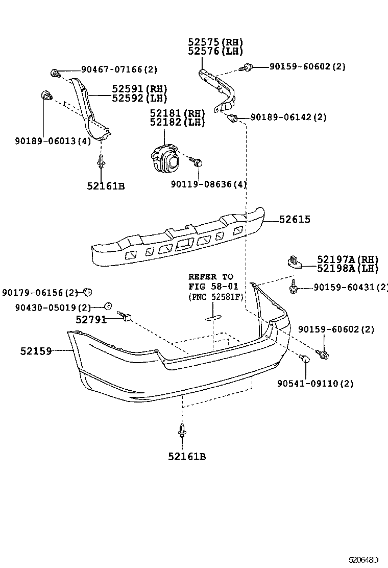 52181-02030 ARM, REAR BUMPER, RH product image