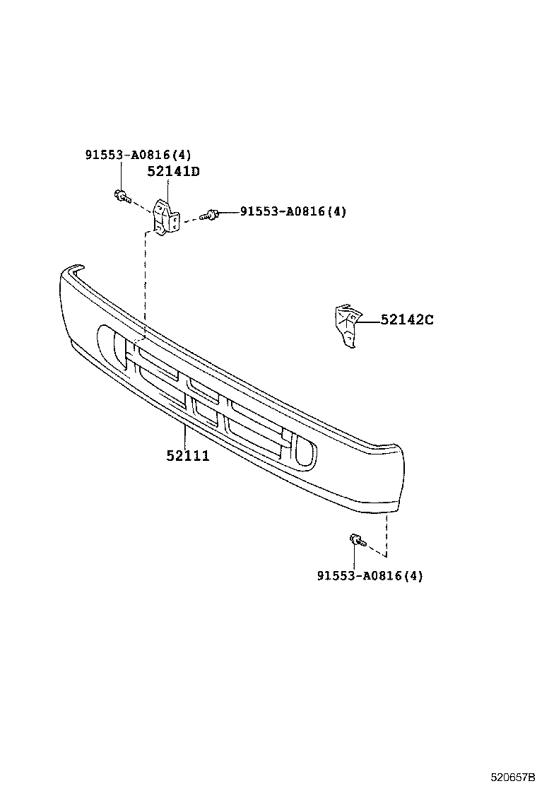 52030-36010 COVER, FRONT BUMPER HOLE, RH product image