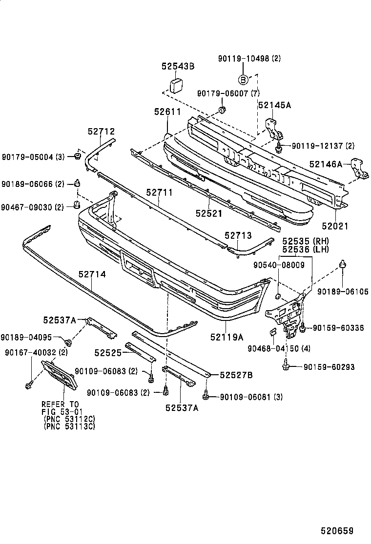 52712-30040 MOULDING, FRONT BUMPER SIDE, RH product image