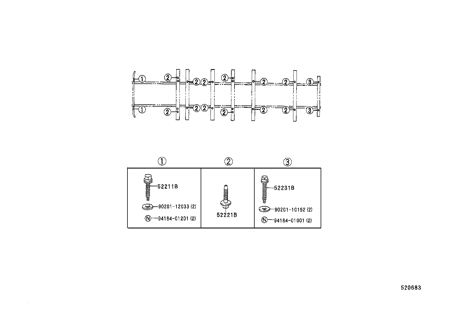 52239-0S010 PLATE, BODY MOUNTING product image