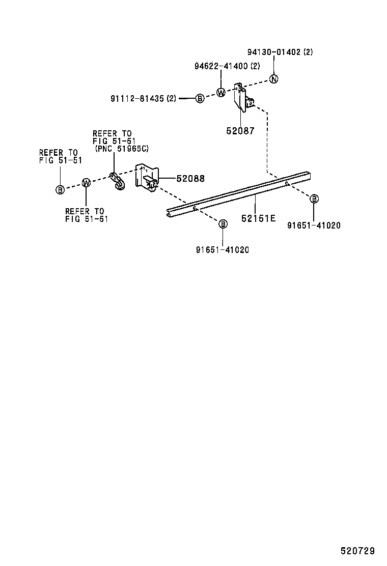 52087-25010 STAY SUB-ASSY, REAR BUMPER SIDE, RH product image