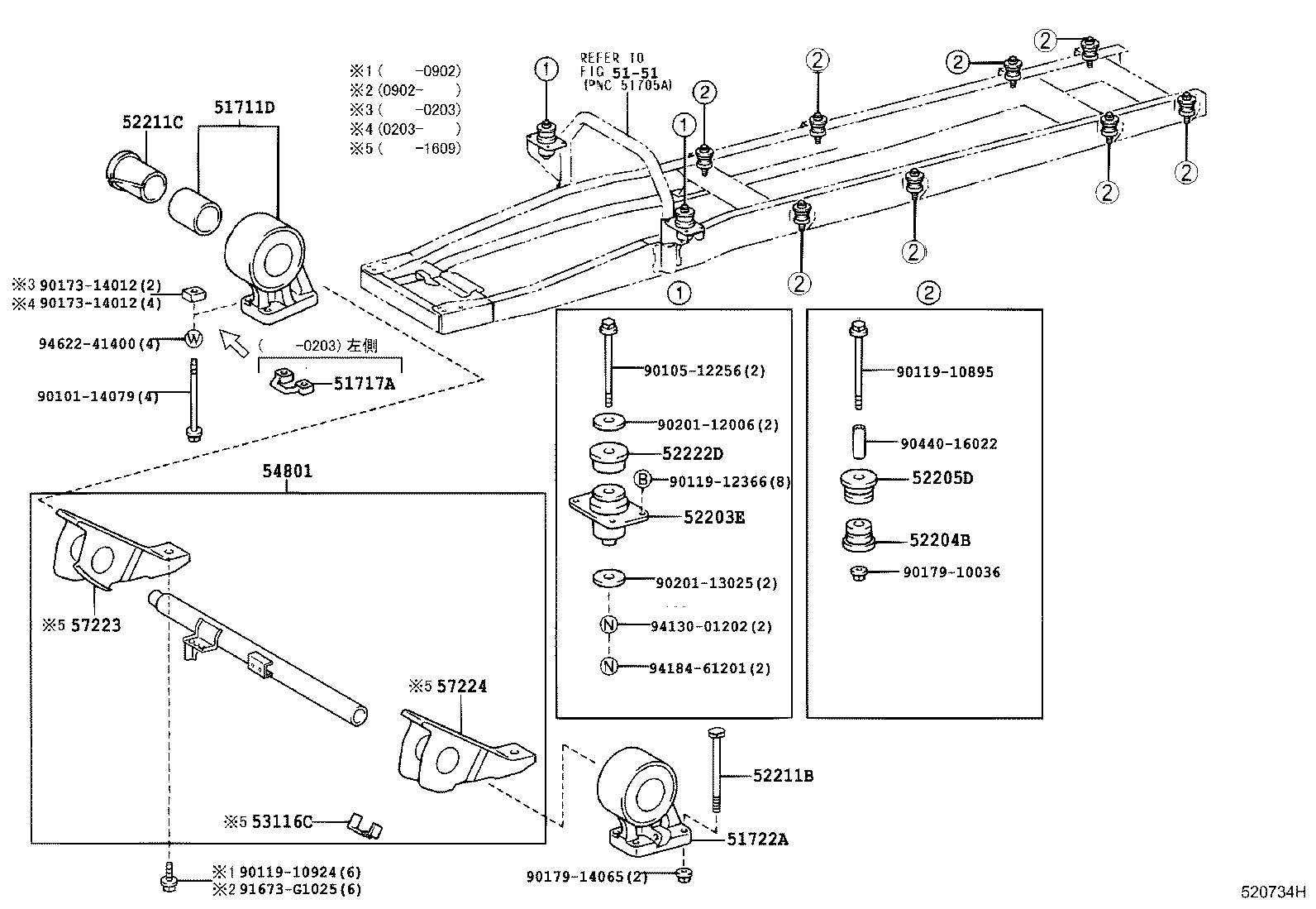 51702-25050 BRACKET SUB-ASSY, CAB FRONT MOUNTING, LH product image