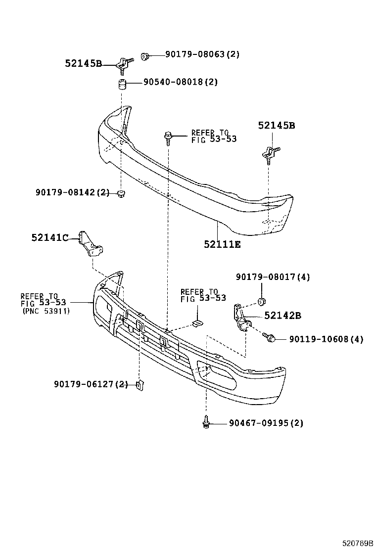 52101-35440 BAR, FRONT BUMPER product image