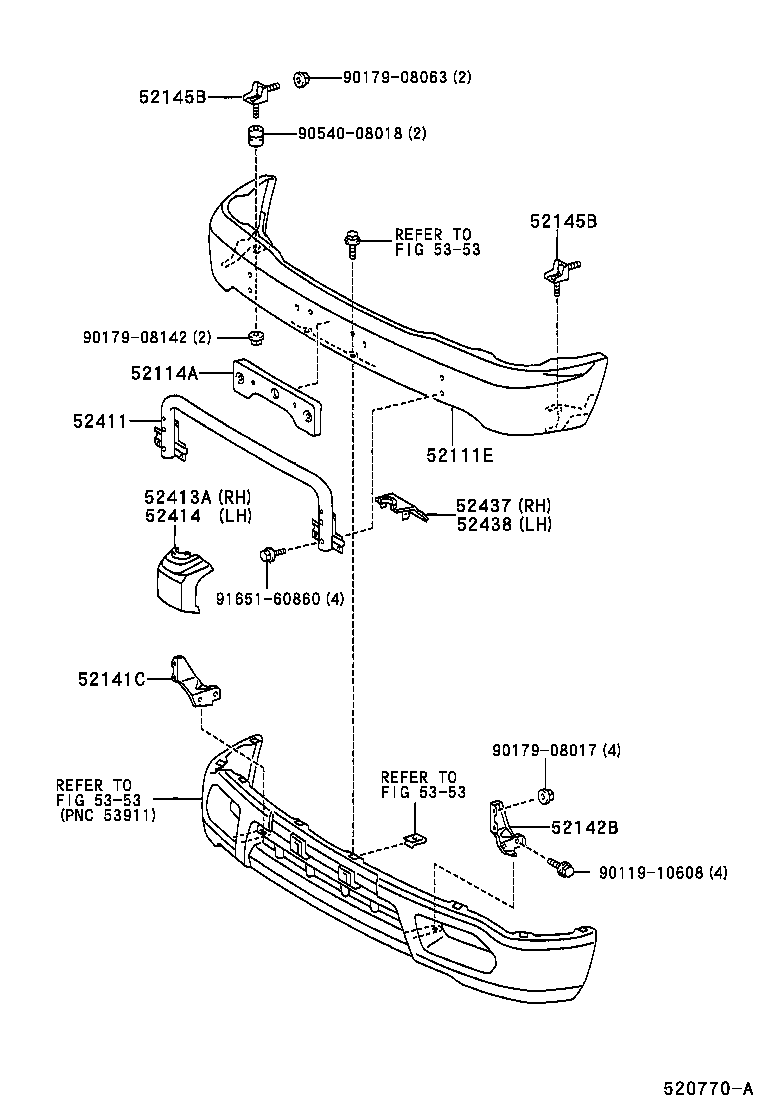 52101-04130 BAR, FRONT BUMPER product image