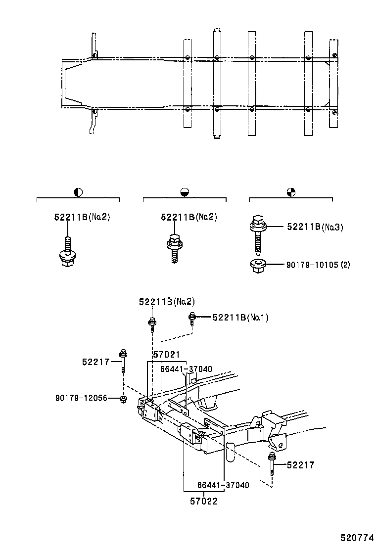 57022-37010 BRACKET SUB-ASSY, BODY MOUNTING, NO.1 LH product image