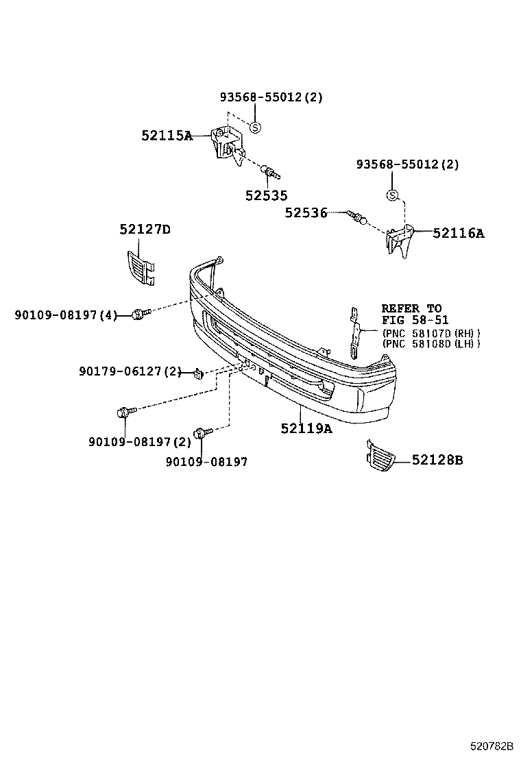 52115-95J02 SUPPORT, FRONT BUMPER SIDE, RH product image