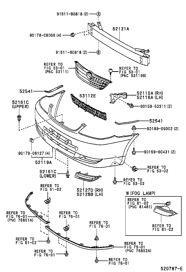 52127-12200 COVER, FRONT BUMPER HOLE, RH product image