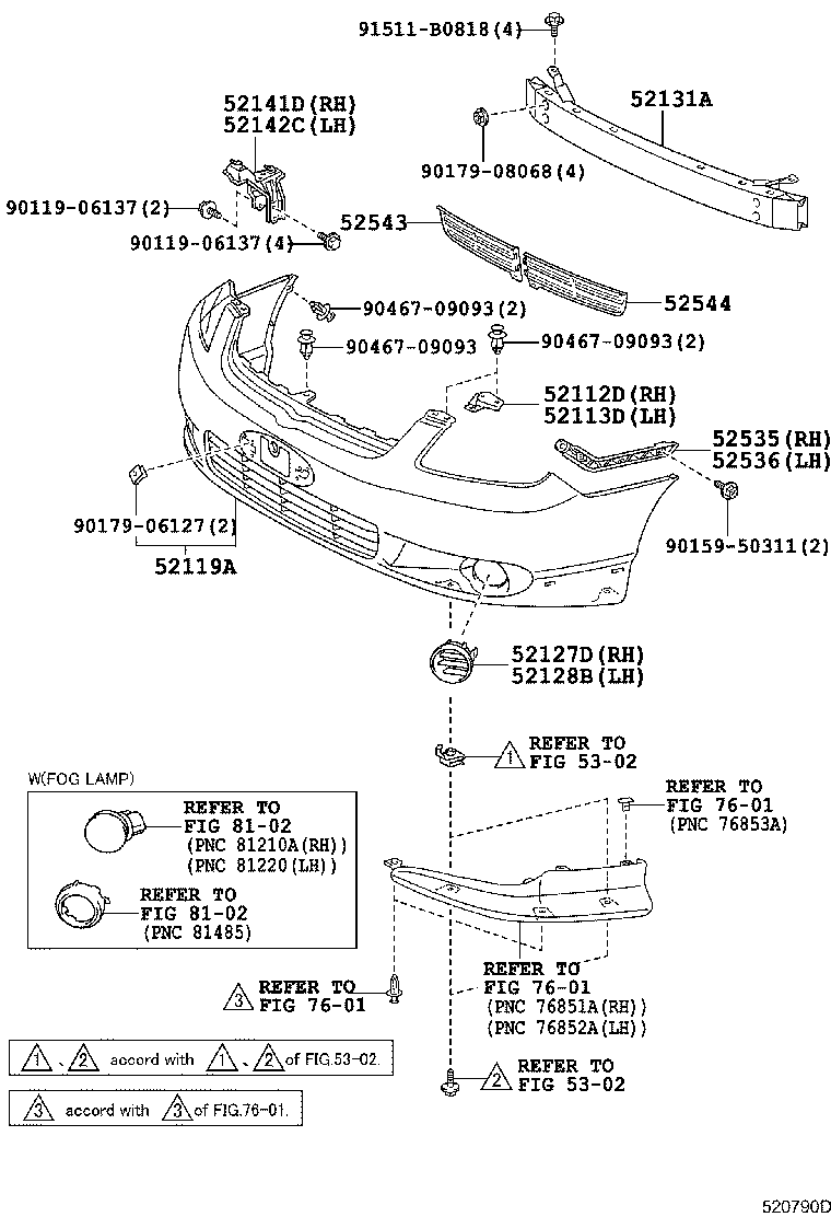 52128-13060 COVER, FRONT BUMPER HOLE, LH product image