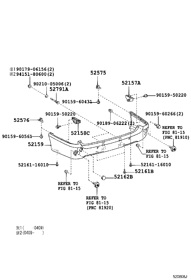 52159-28480-B2 COVER, REAR BUMPER product image