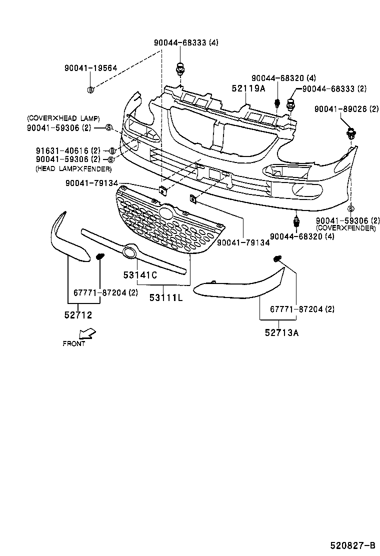 81481-97403 COVER, FOG LAMP, RH product image