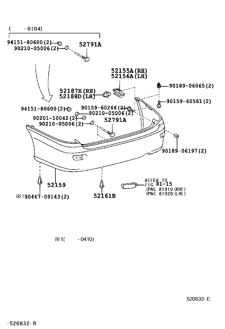 52155-28070 SUPPORT, REAR BUMPER SIDE, RH product image