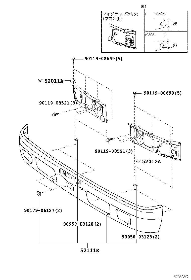 52011-37031 ARM SUB-ASSY, FRONT BUMPER, RH product image