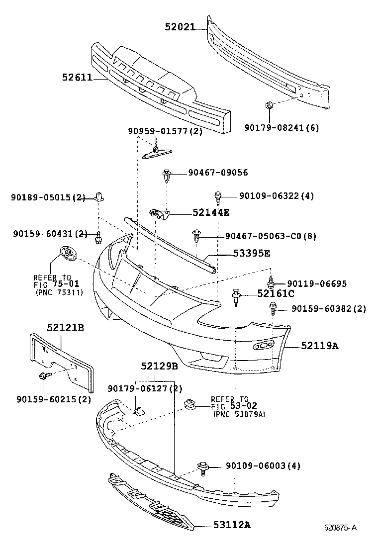 52021-20260 REINFORCEMENT SUB-ASSY, FRONT BUMPER product image