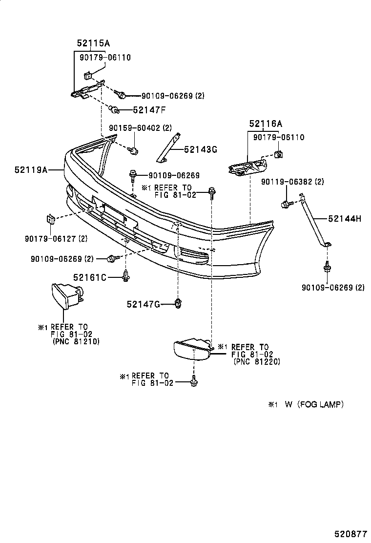 52102-0B900 EXTENSION, FRONT BUMPER, RH product image