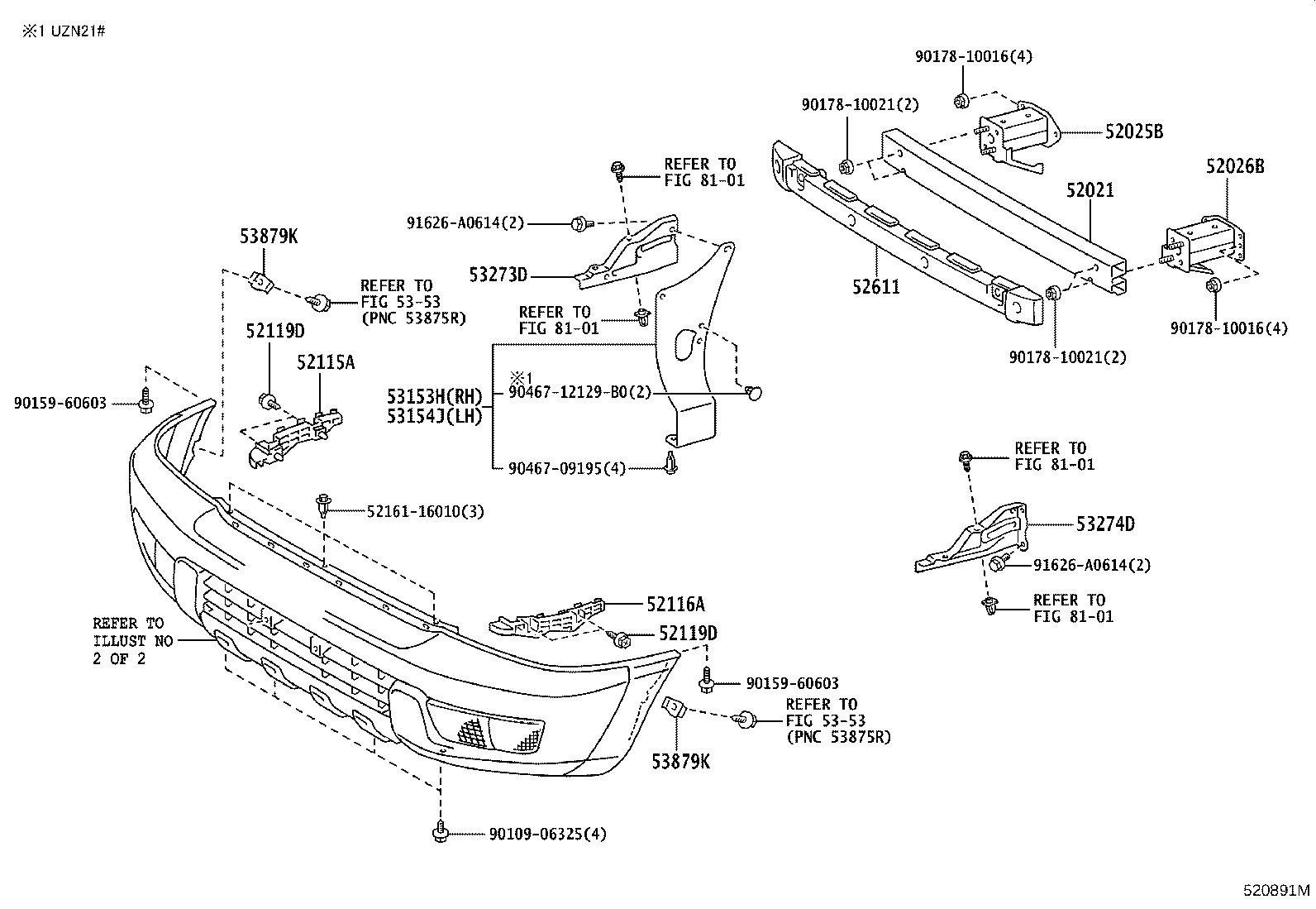 Toyota 52611-35010 ABSORBER, FRONT BUMPER ENERGY