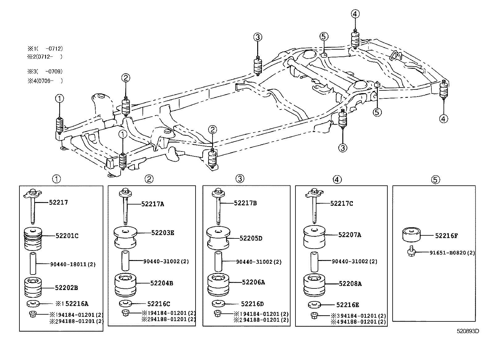 52203-35210 CUSHION SUB-ASSY, CAB MOUNTING, NO.2 product image