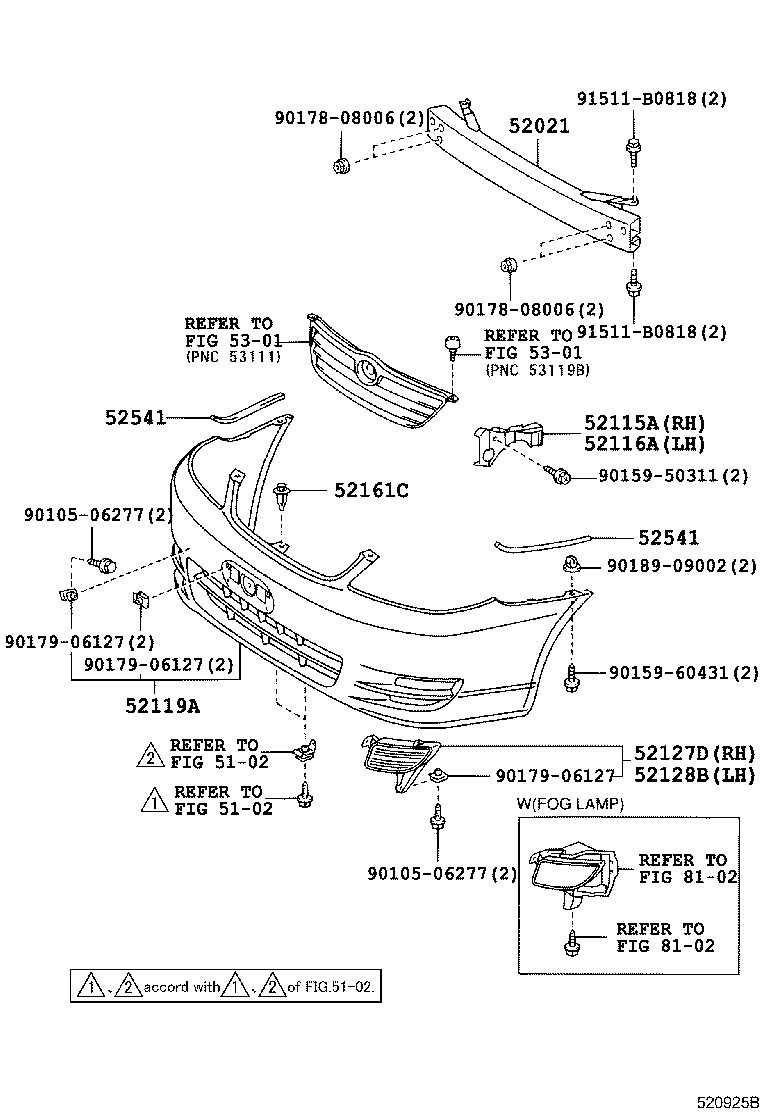 52021-12200 REINFORCEMENT SUB-ASSY, FRONT BUMPER product image