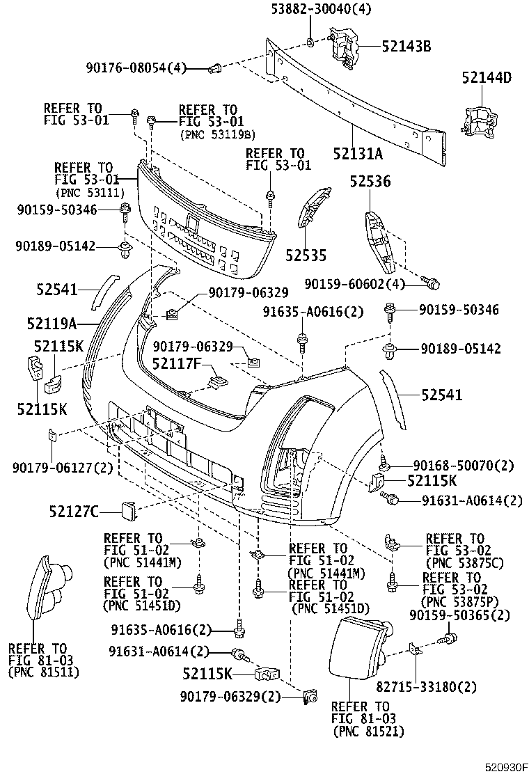 52117-52010 SUPPORT, FRONT BUMPER, UPPER product image