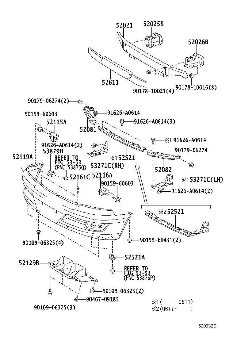52082-60010 STAY SUB-ASSY, FRONT BUMPER, LH product image