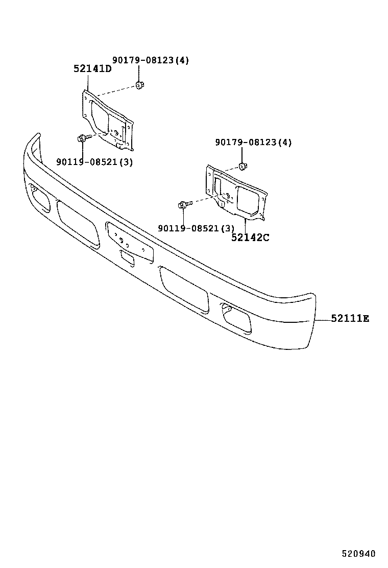 52011-37033 ARM SUB-ASSY, FRONT BUMPER, RH product image