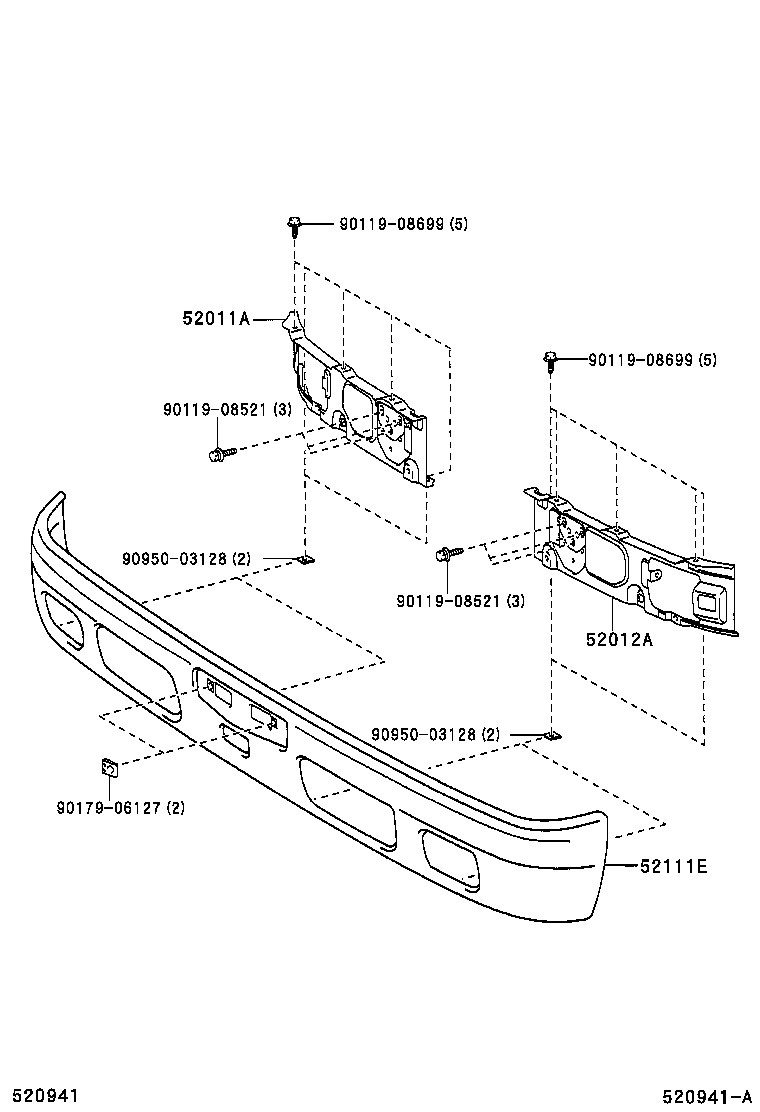 52011-37033 ARM SUB-ASSY, FRONT BUMPER, RH product image