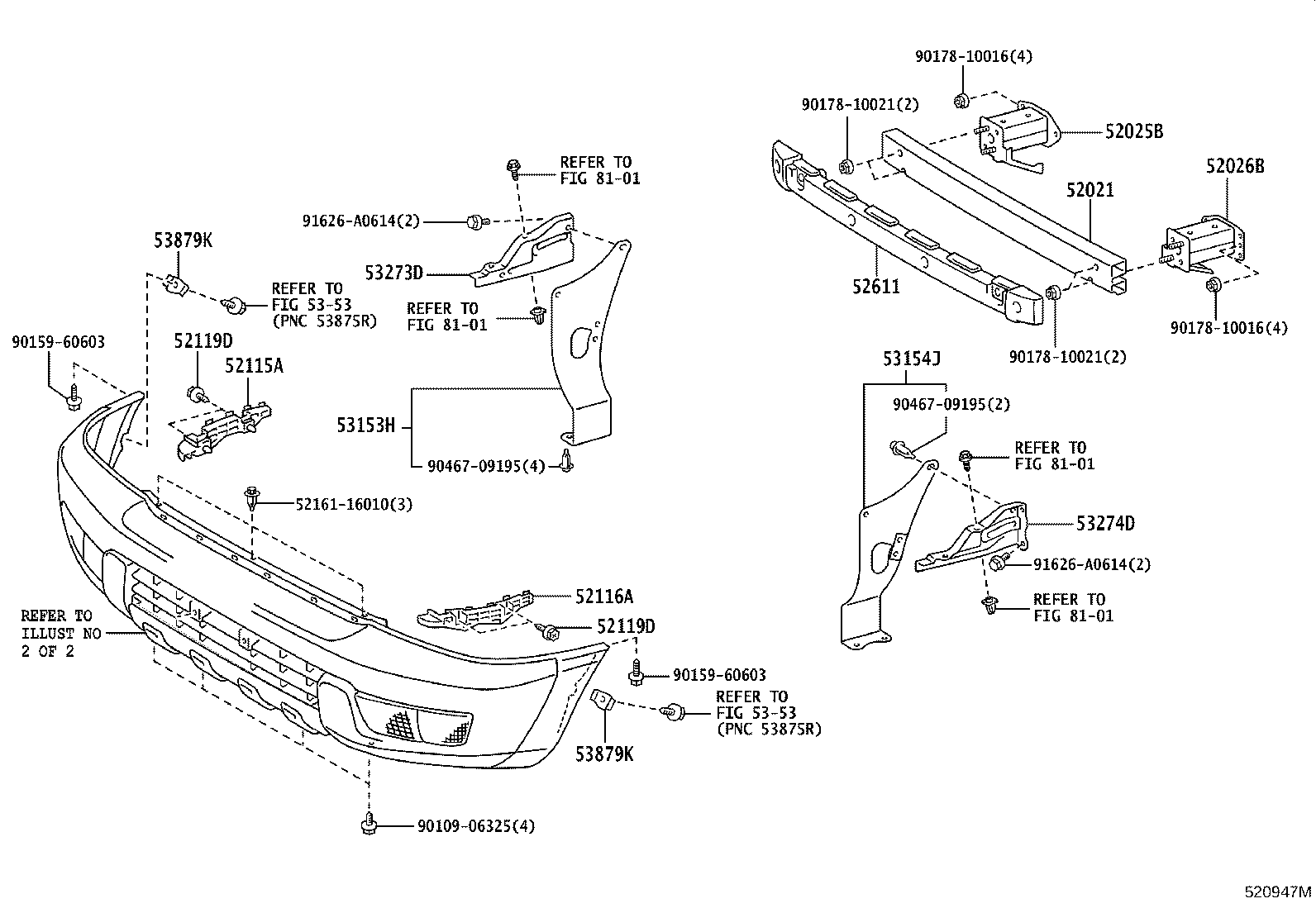 52125-35030 BRACKET, FOG LAMP MOUNTING, RH product image