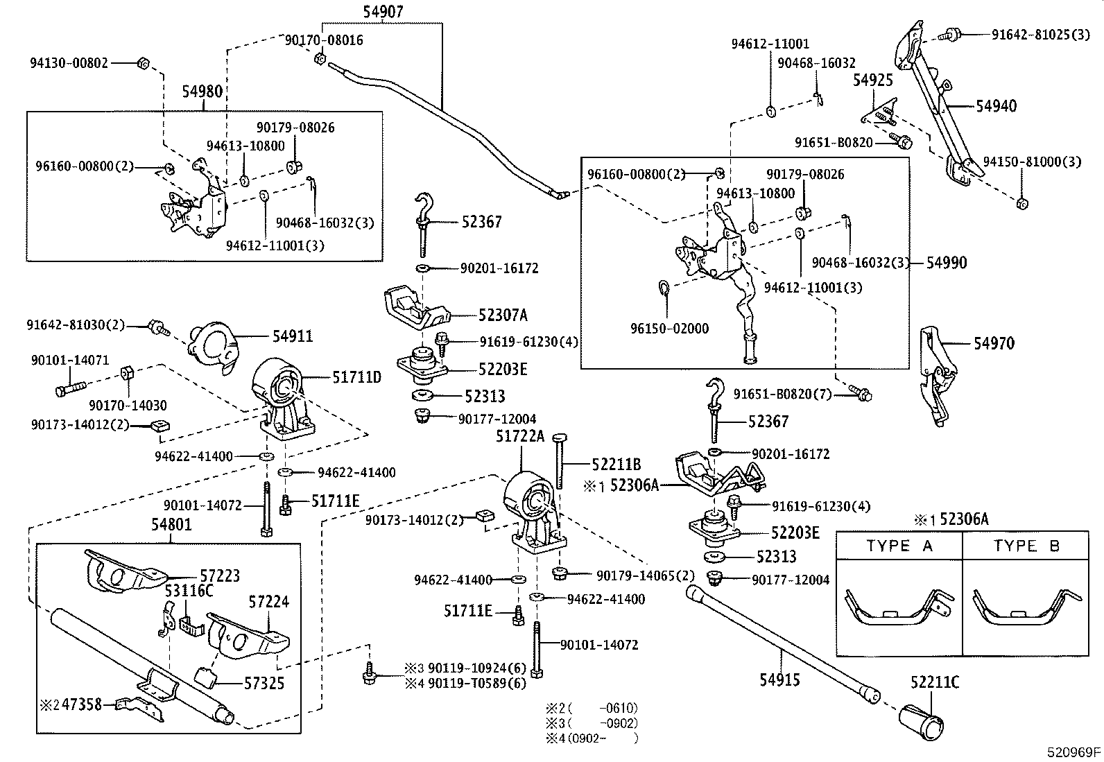 52307-0W010 BRACKET SUB-ASSY, CAB MOUNTING HOOK, NO.2 product image
