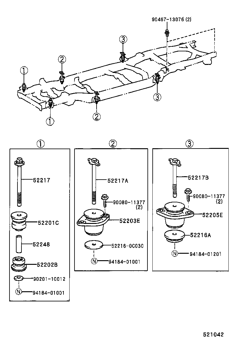52216-0C040 STOPPER, CAB MOUNTING CUSHION product image