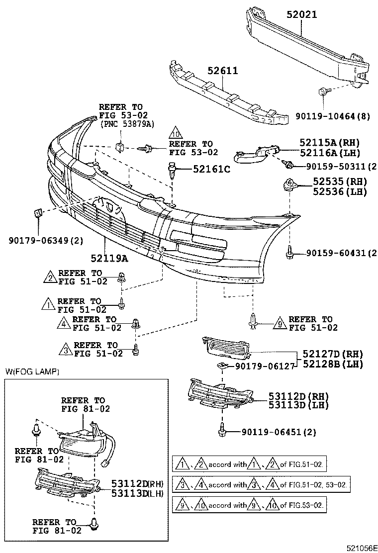 52127-44050 COVER, FRONT BUMPER HOLE, RH product image